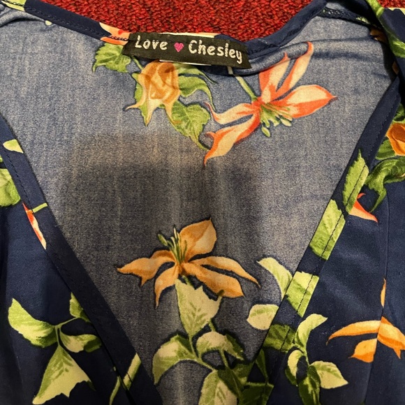 floral maxi dress with tie waist - Picture 3 of 5